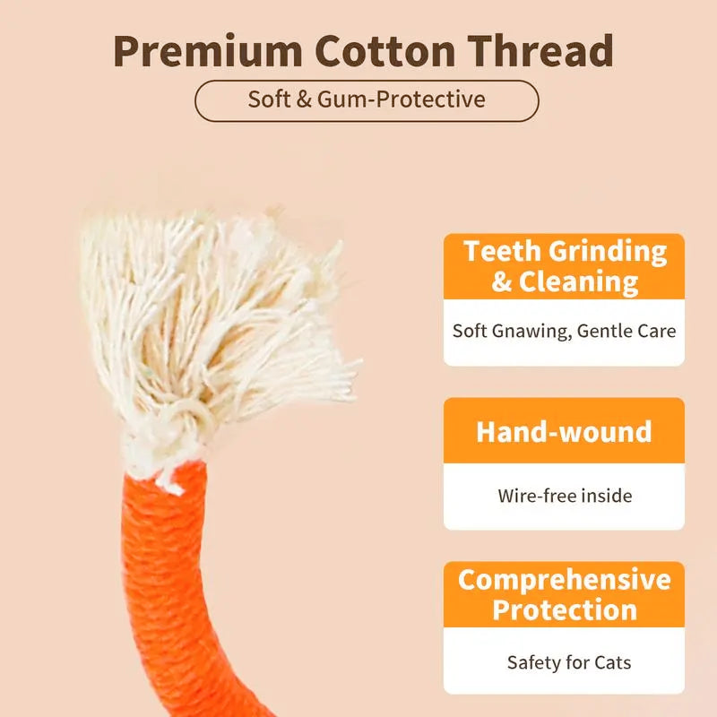 🔥Final 3 Hours: 60% OFF - 🐾 Silent & Durable Cat Toy — Safe Cotton Rope, Endless Fun