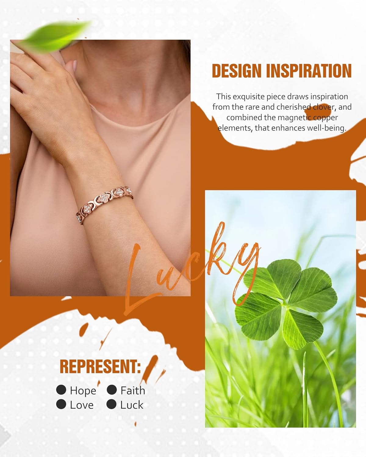 ODEIUN® Copper Bracelets for Women. Pure Copper Magnetic Bracelet with 3800 Gauss Effective Magnets