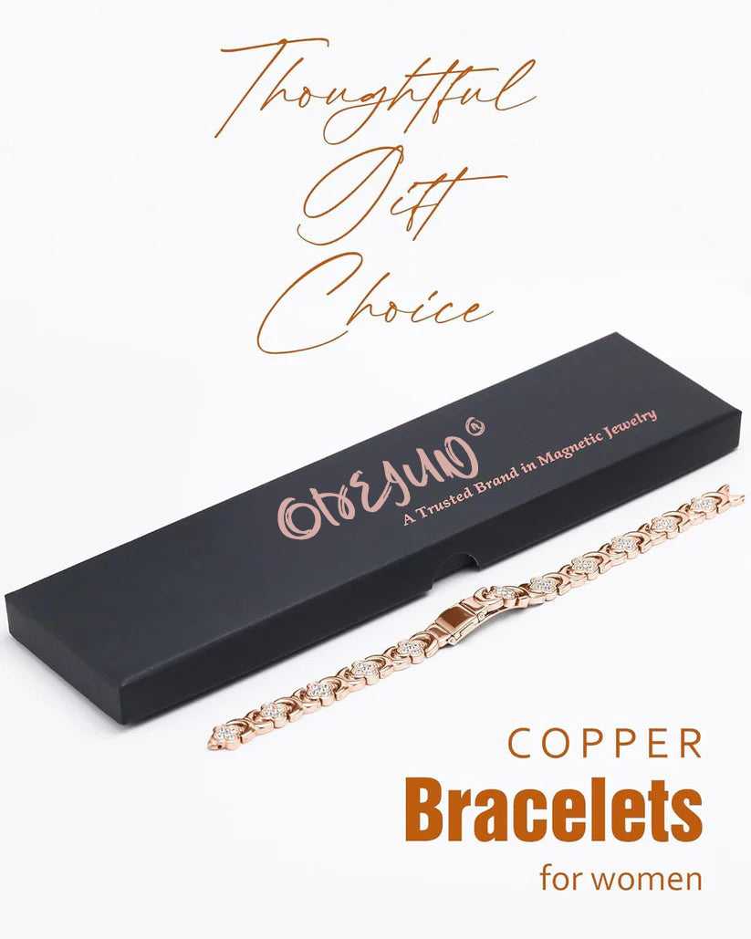 ODEIUN® Copper Bracelets for Women. Pure Copper Magnetic Bracelet with 3800 Gauss Effective Magnets