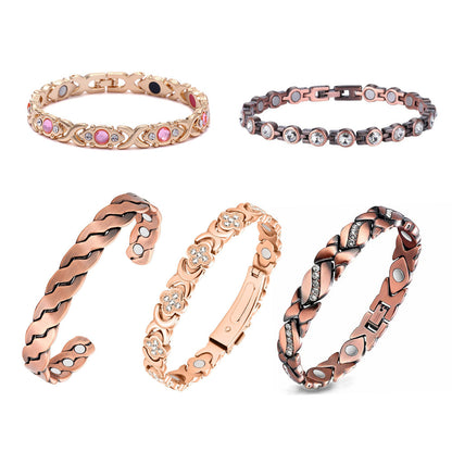 ODEIUN® Copper Bracelets for Women. Pure Copper Magnetic Bracelet with 3800 Gauss Effective Magnets
