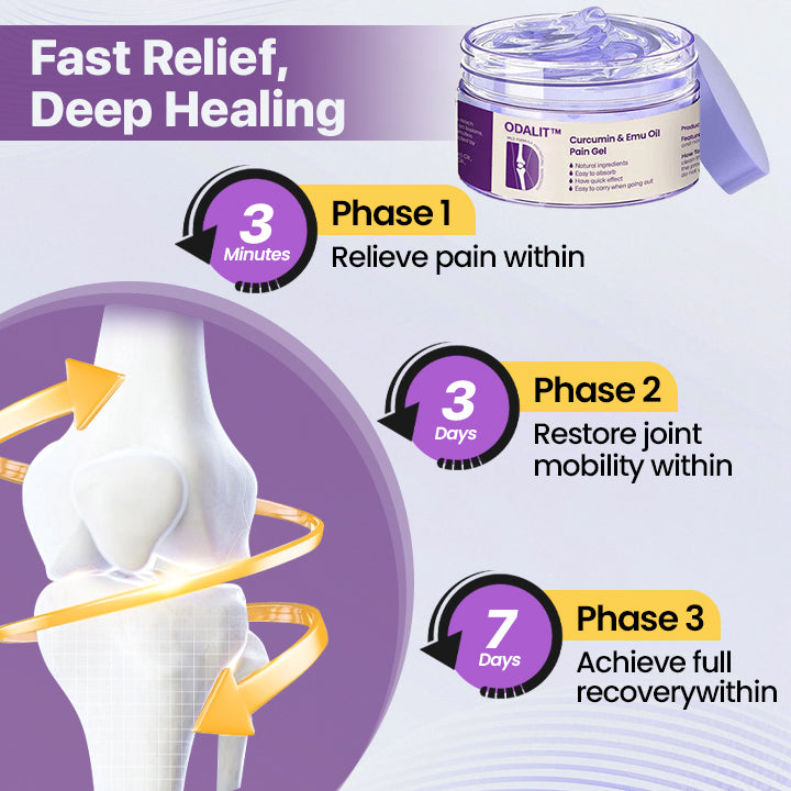 🔥Final 3 Hours: 80% OFF - ODALIT™ Curcumin & Emu Oil Pain Gel – 🏥Backed by US Osteopathic Experts