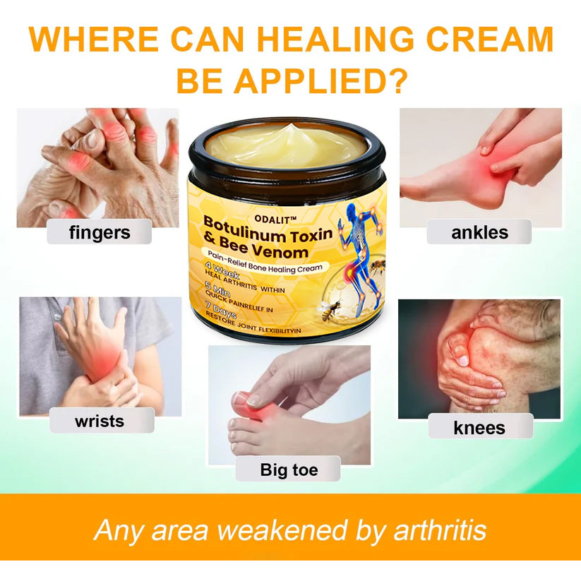 🔥Final 3 Hours: 80% OFF - ODALIT™ Botulinum Toxin & Bee Venom Pain-Relief Bone Healing Cream🐝