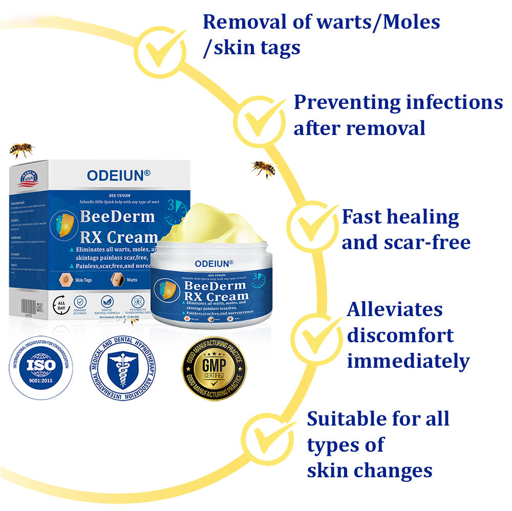 🔥Final 3 Hours: 80% OFF - ODEIUN® BeeDerm RX Cream, Painless, Targeted Treatment for Warts, Skin Tags, Skin Lesions, Infections, Cysts, and Scars💛