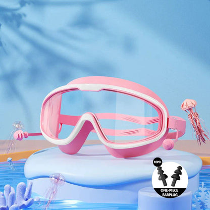 🔥Time-Limited Offer - 🌊HD Children's Large Frame Waterproof and Anti-Fog Swimming Goggles