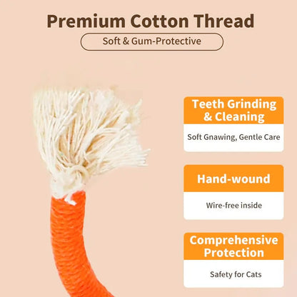 🔥Final 3 Hours: 60% OFF - 🐾 Silent & Durable Cat Toy — Safe Cotton Rope, Endless Fun