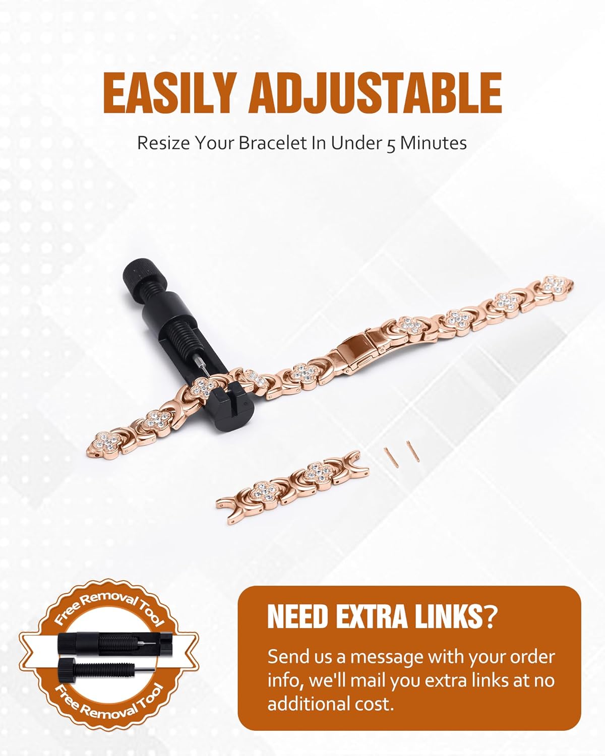 ODEIUN® Copper Bracelets for Women. Pure Copper Magnetic Bracelet with 3800 Gauss Effective Magnets
