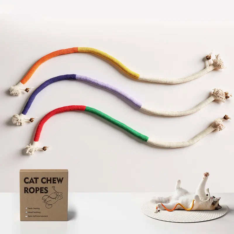 🔥Final 3 Hours: 60% OFF - 🐾 Silent & Durable Cat Toy — Safe Cotton Rope, Endless Fun