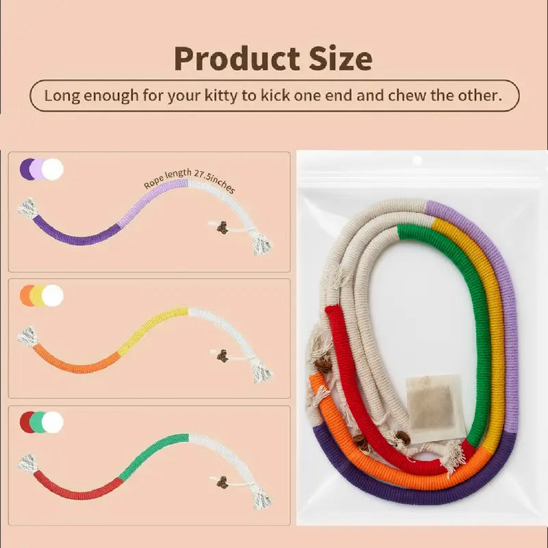 🔥Final 3 Hours: 60% OFF - 🐾 Silent & Durable Cat Toy — Safe Cotton Rope, Endless Fun