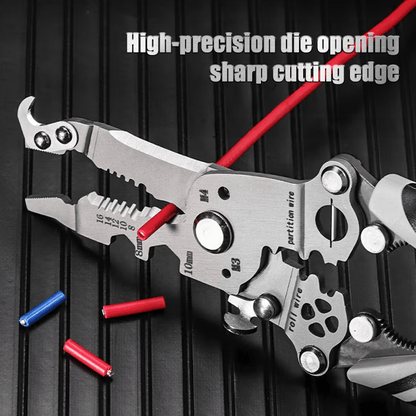 🔥Final 3 Hours: 80% OFF - 2025 New Upgrade💥Multifunctional Folding Wire Stripper-Professional Electrician Tool