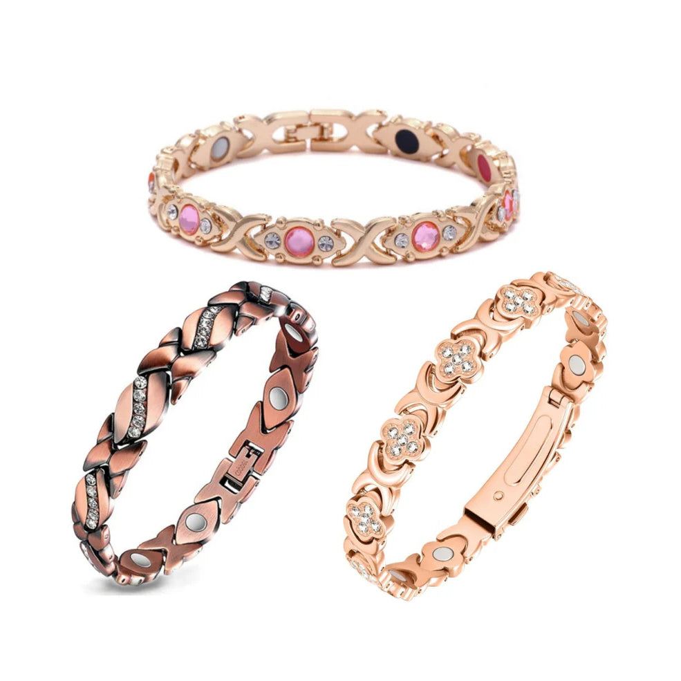 ODEIUN® Copper Bracelets for Women. Pure Copper Magnetic Bracelet with 3800 Gauss Effective Magnets
