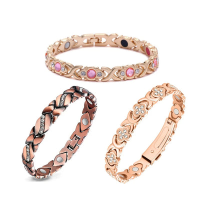 ODEIUN® Copper Bracelets for Women. Pure Copper Magnetic Bracelet with 3800 Gauss Effective Magnets